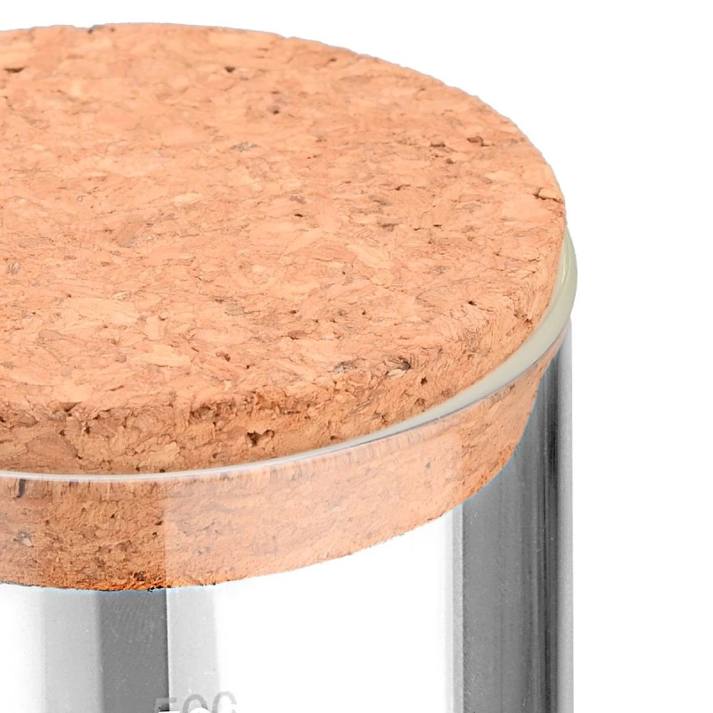 STORAGE CONTAINER GLASS 500ml WITH CORK LID