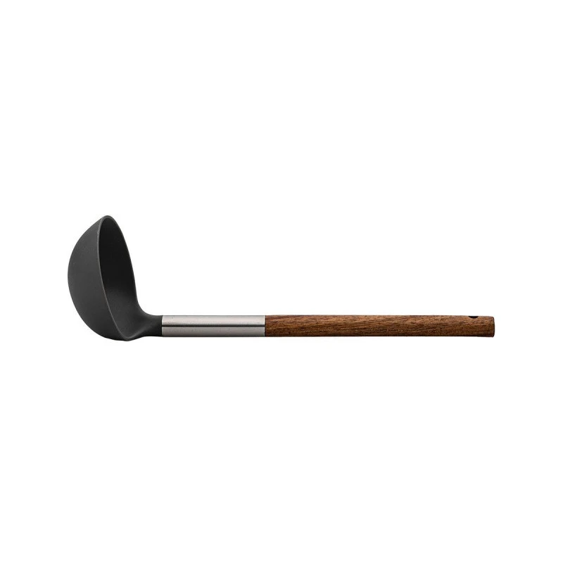 SOUP LADLE STONE PBT 30cm WITH WOODEN HANDLE