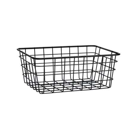 STORAGE BASKET METALLIC 22x16x12cm BLACK