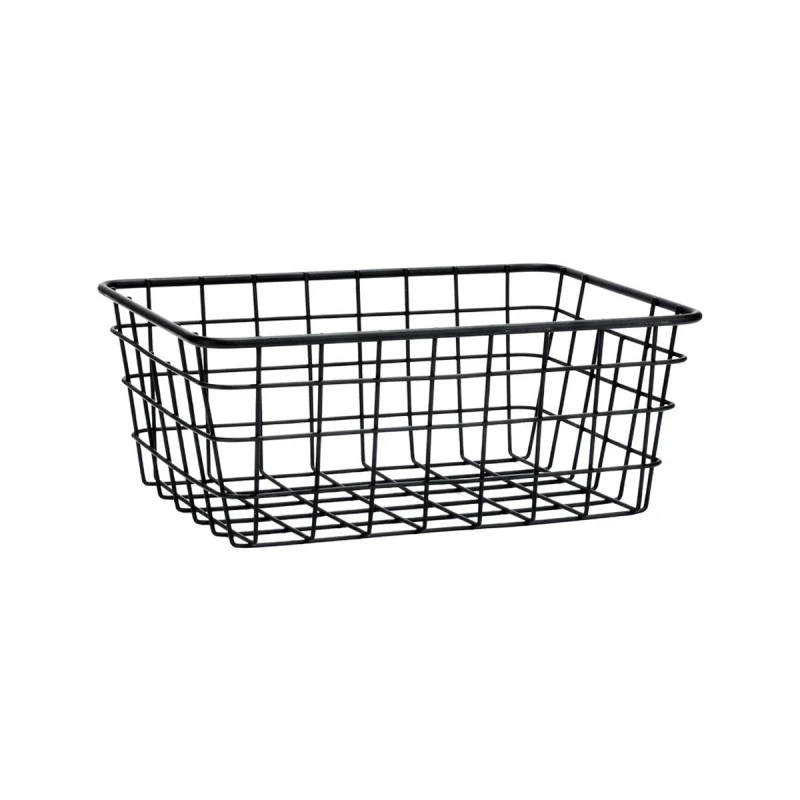 STORAGE BASKET METALLIC 22x16x12cm BLACK