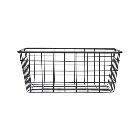 STORAGE BASKET METALLIC 22x16x12cm BLACK