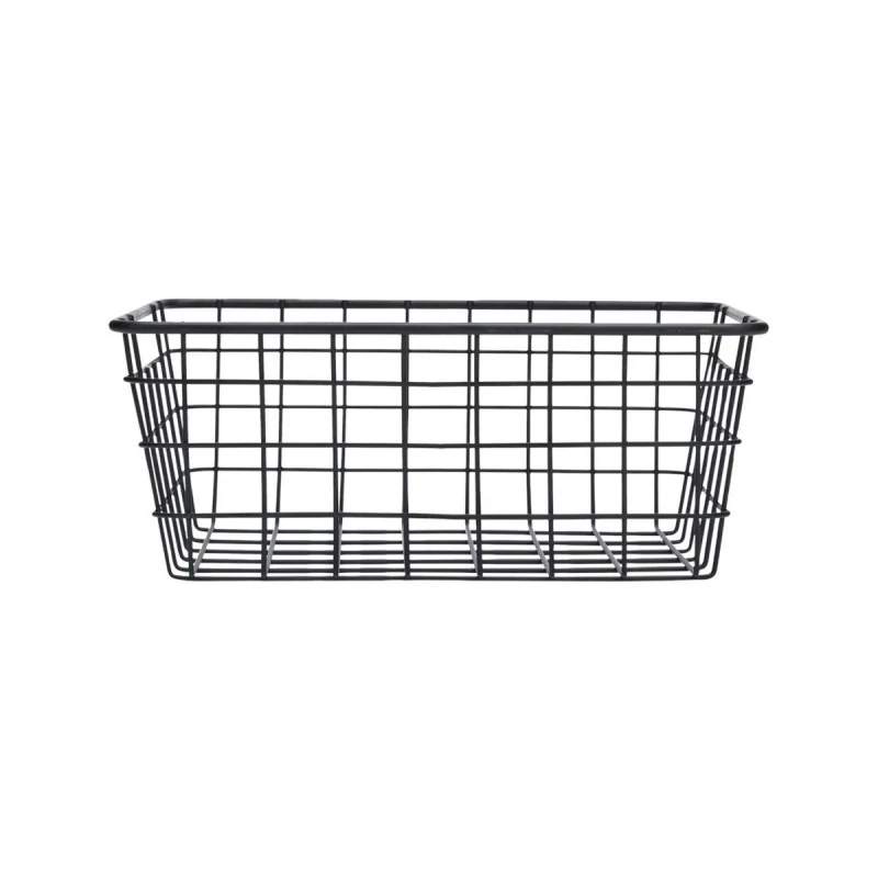 STORAGE BASKET METALLIC 22x16x12cm BLACK