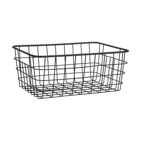 STORAGE BASKET METALLIC 28x22x12.5cm BLACK