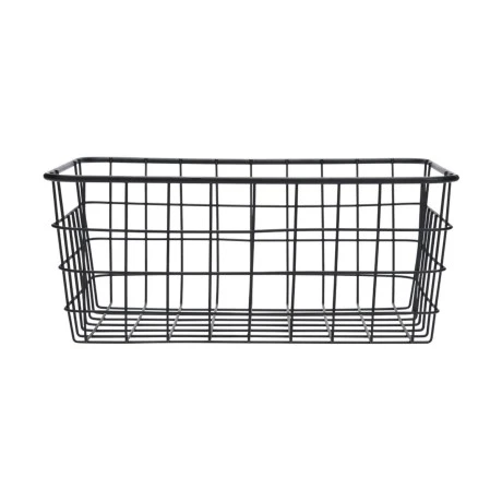 STORAGE BASKET METALLIC 28x22x12.5cm BLACK