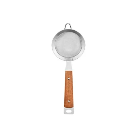 STRAINER ALLURE STAINLESS STEEL 10cm WITH WOODEN HANDLE