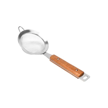 STRAINER ALLURE STAINLESS STEEL 10cm WITH WOODEN HANDLE