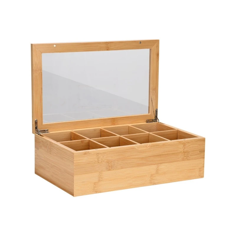STORAGE BOX ΒΑΜΒΟΟ ESSENTIALS 8 PLACES 31x19x9cm WITH LID