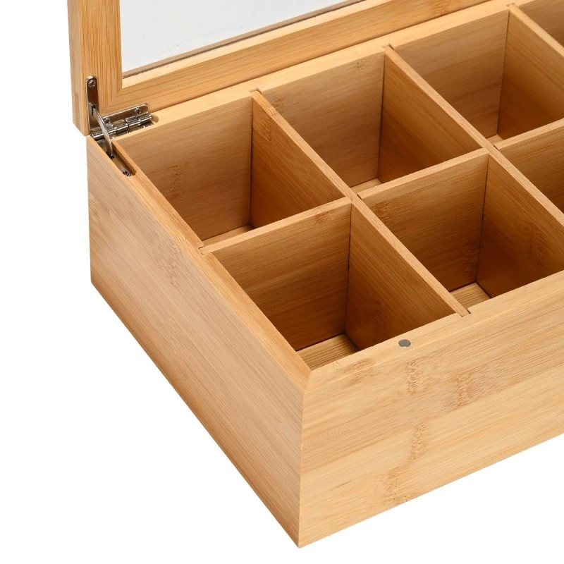 STORAGE BOX ΒΑΜΒΟΟ ESSENTIALS 8 PLACES 31x19x9cm WITH LID