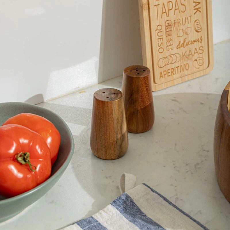 SALT &amp; PEPER SHAKER ALLURE WOODEN SET 2 PCS
