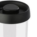 STORAGE VACUUM CONTAINER  GLASS 900ml WITH LID BLACK