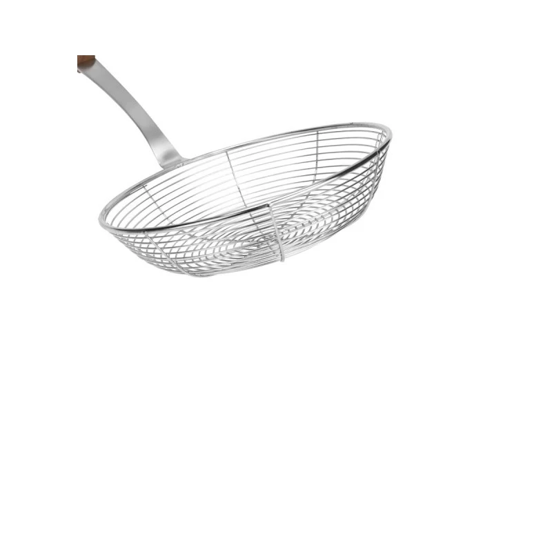 SKIMMER ALLURE STAINLESS STEEL 44cm WITH WOODEN HANDLE
