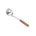 SOUP LADLE ALLURE STAINLESS STEEL 34cm WITH WOODEN HANDLE