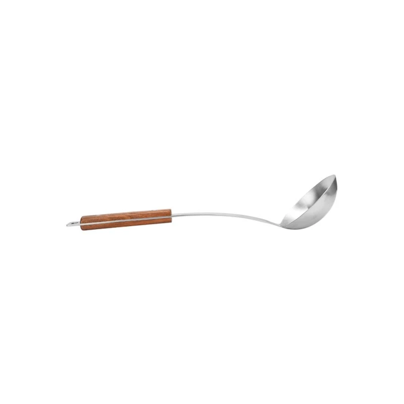 SOUP LADLE ALLURE STAINLESS STEEL 34cm WITH WOODEN HANDLE