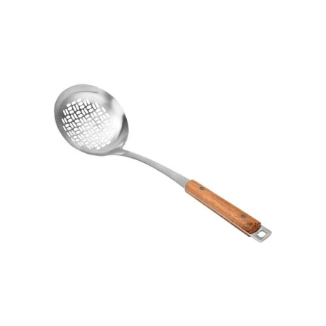 SKIMMER ALLURE STAINLESS STEEL 41.5cm WITH WOODEN HANDLE