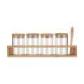 SPICE CONTAINERS BAMBOO ESSENTIALS SET OF 5 PCS WITH BAMBOO BASE AND SPOON