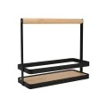 ORGANIZATION CASE BAMBOO ESSENTIALS WITH HANDLE 24x10.5x21.3cm METALLIC BLACK