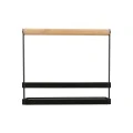 ORGANIZATION CASE BAMBOO ESSENTIALS WITH HANDLE 24x10.5x21.3cm METALLIC BLACK