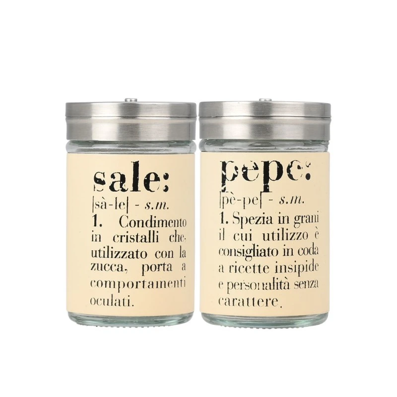 PEPPER CONTAINER ALLURE GLASS 4.8x8.2cm BEIGE