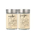 SALT CONTAINER ALLURE GLASS 4.8x8.2cm BEIGE