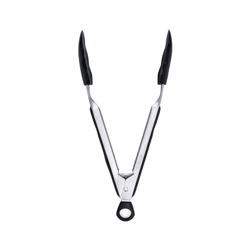 KITCHEN TONGS STAINLESS STEEL 27cm WITH SILICONE HANDLES