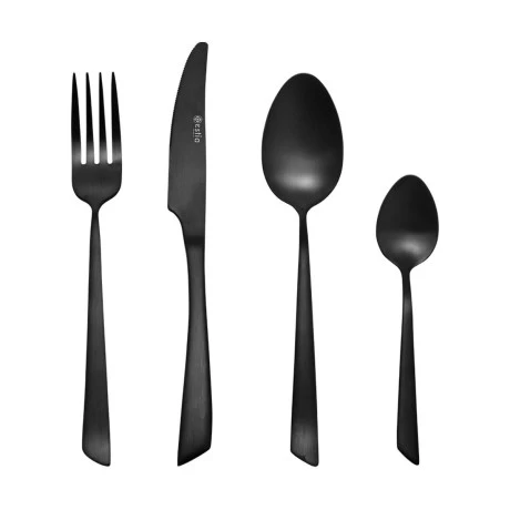CUTLERY SET EDGE BLACK STAINLESS STEEL 18/0 MAT BLACK 24 PCS.