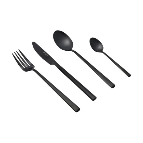 CUTLERY SET PRESTIGE BLACK STAINLESS STEEL 18/0 MAT BLACK 24 PCS.