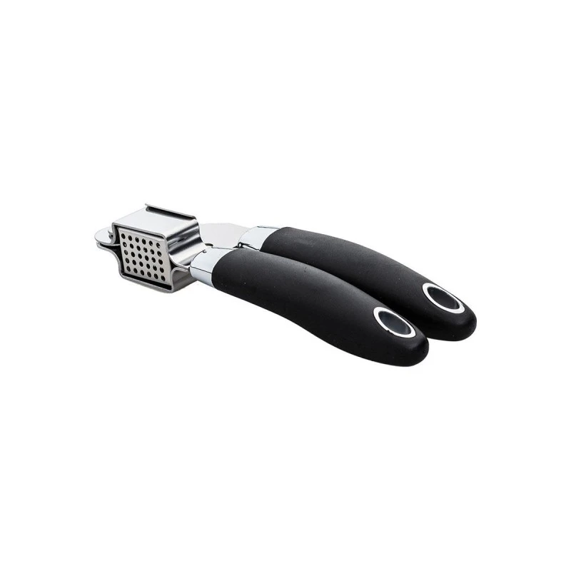 GARLIC PRESS STAINLESS STEEL 19cm WITH ERGONOMIC SILICONE HANDLE