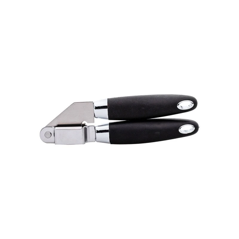 GARLIC PRESS STAINLESS STEEL 19cm WITH ERGONOMIC SILICONE HANDLE