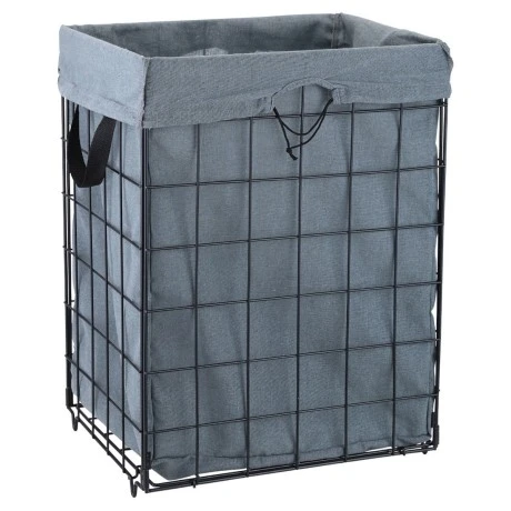 LAUNDRY BASKET CAGE METALLIC FOLDABLE 35x40x55cm