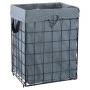 LAUNDRY BASKET CAGE METALLIC FOLDABLE 35x40x55cm