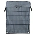 LAUNDRY BASKET CAGE METALLIC FOLDABLE 35x40x55cm