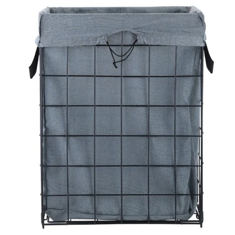 LAUNDRY BASKET CAGE METALLIC FOLDABLE 35x40x55cm