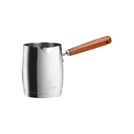 COFFEE POT MOKKA STAINLESS STEEL 223ml WITH WOODEN STEEL
