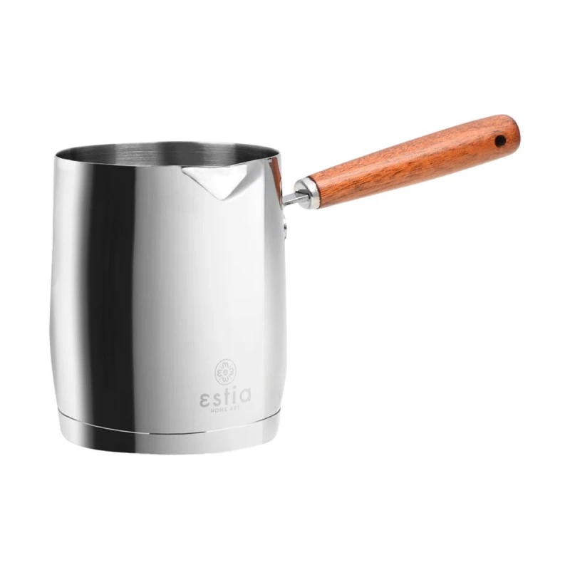 ESTIA ΜΠΡΙΚΙ ΑΝΟΞΕΙΔΩΤΟ MOKKA 530ml ΜΕ ΞΥΛΙΝΗ ΛΑΒΗ