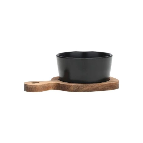 SERVING PLATE ALLURE WITH CERAMIC BOWL AND SPOON