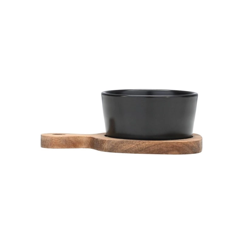 SERVING PLATE ALLURE WITH CERAMIC BOWL AND SPOON
