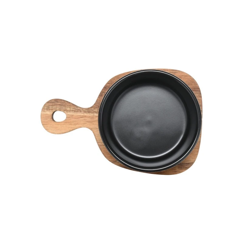 SERVING PLATE ALLURE WITH CERAMIC BOWL AND SPOON