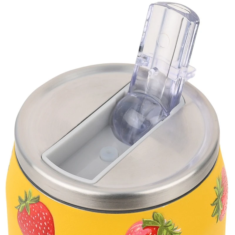 INSULATED BOTTLE TRAVEL CUP SAVE THE AEGEAN 500ml BERRY BRIGHT