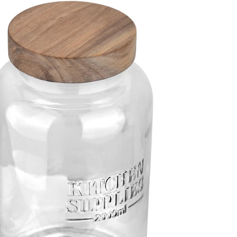 STORAGE CONTAINER ALLURE GLASS 2000ml 12x12x21.6cm