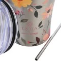 INSULATED COFFEE MUG SAVE THE AEGEAN 350ml SILVER BOTANIC