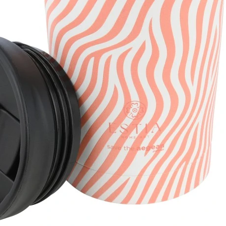 INSULATED TRAVEL MUG SAVE THE AEGEAN 350ml SOFT RIPPLE