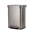 KITCHEN TRASH CAN FLATOP SOFT CLOSE 50lt MATTE INOX