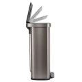KITCHEN TRASH CAN FLATOP SOFT CLOSE 70lt MATTE INOX