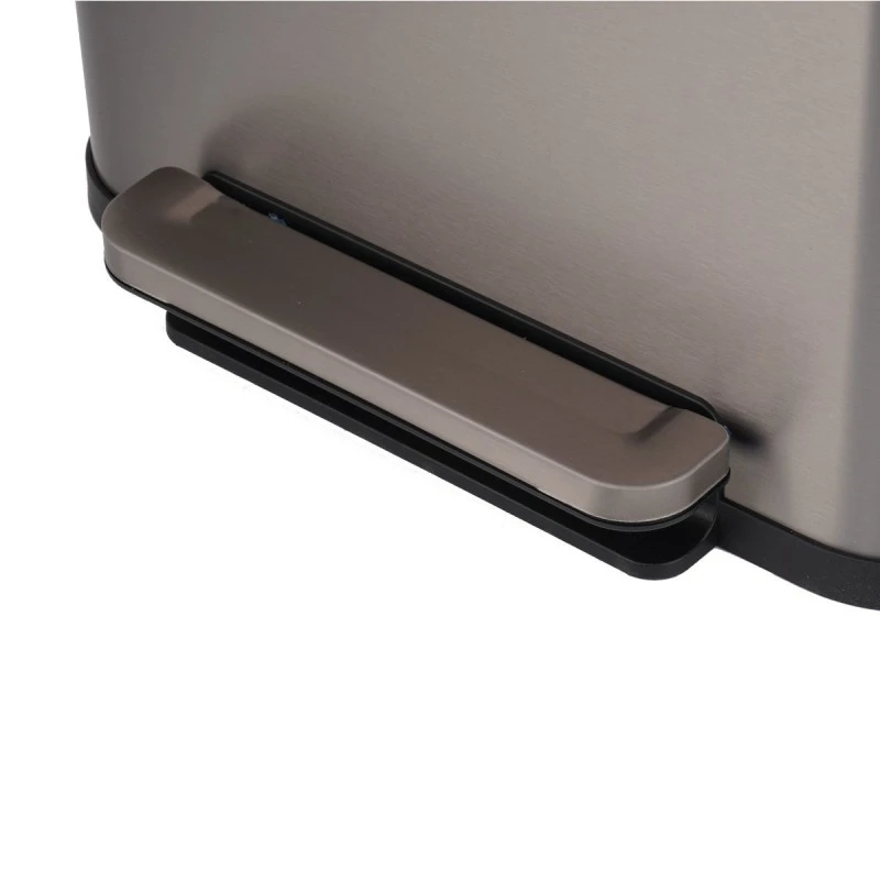 KITCHEN TRASH CAN FLATOP SOFT CLOSE 70lt MATTE INOX