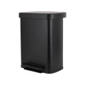 KITCHEN TRASH CAN FLATOP SOFT CLOSE 50lt MATTE BLACK