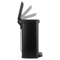 KITCHEN TRASH CAN FLATOP SOFT CLOSE 50lt MATTE BLACK
