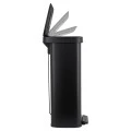 KITCHEN TRASH CAN FLATOP SOFT CLOSE 70lt MATTE BLACK