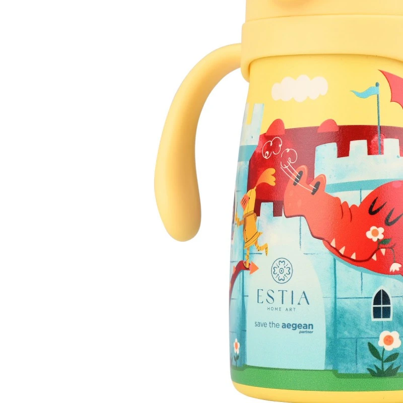 ESTIA ΘΕΡΜΟΣ ΠΑΙΔΙΚΟ BUBBLE BOTTLE SAVE THE AEGEAN 300ml FORTRESS DRAGON