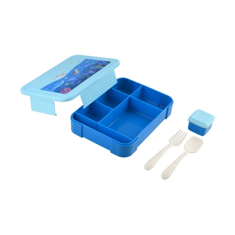 KIDS LUNCH BOX SAVE THE AEGEAN 1330ml WITH 5 COMPARTMENΤS OCEAN PLAY