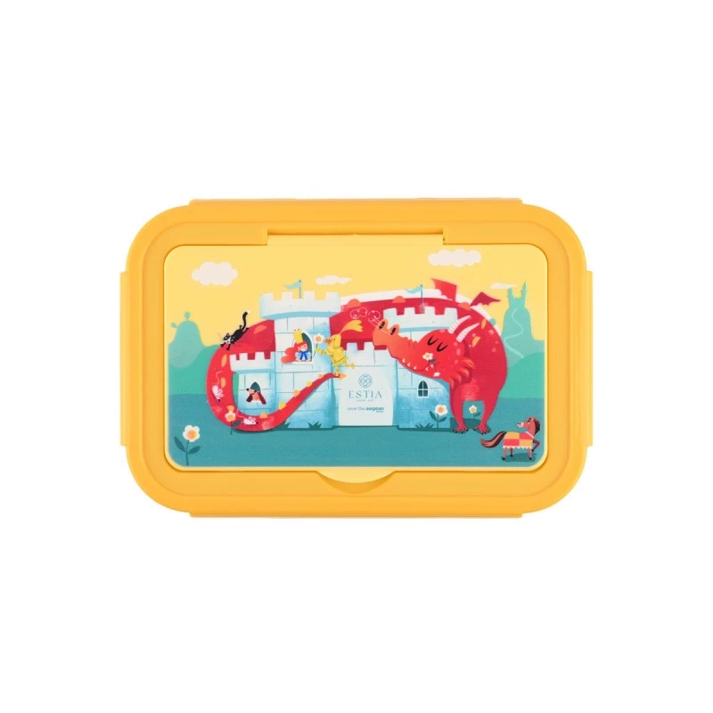 KIDS LUNCH BOX SAVE THE AEGEAN 1400ml WITH 3 COMPARTMENTS FORTRESS DRAGON